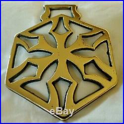 A Very Rare Hexagon Pattern Antique Cast Horse Brass