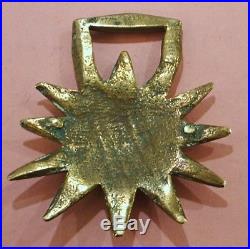 A Very Rare Segmented Sheffeld Star Antique Horse Brass
