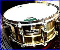A Very Rare Yamaha Brass Recording Snare With Factory Die Cast Hoops SD 496