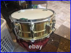 A Very Rare Yamaha Brass Recording Snare With Factory Die Cast Hoops SD 496