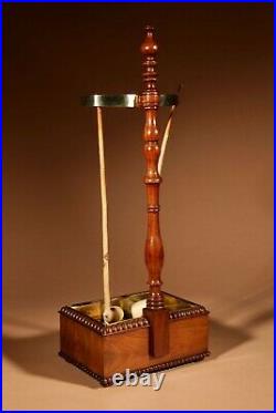 A very decorative and Rare Mahogany and Brass Clay Pipe Stand circa 1820