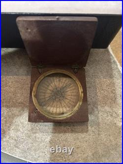A very rare mahogany cased pocket compass