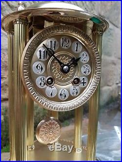 A very rare pendulum / bell striking bandstand clock German 1910 Superb Cond