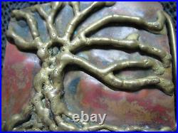 ABSTRACT BRUTALIST TREE OF LIFE HIPPIE BELT BUCKLE! VINTAGE! VERY RARE! 1970s