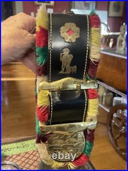 ALBERTANO Switzerland 5 Brass Cow Bell With Strap Very Nice Rare 12 1/2