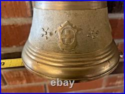 ALBERTANO Switzerland 5 Brass Cow Bell With Strap Very Nice Rare 12 1/2