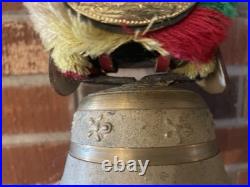 ALBERTANO Switzerland 5 Brass Cow Bell With Strap Very Nice Rare 12 1/2