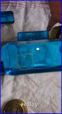 AMAZING! Very Rare BLUE, 60´s Modern PULL & PUSH Murano Glass DOOR HANDLE Italy