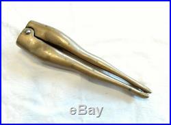ANTIQUE HEAVY BRASS RISQUE NUT CRACKER IN THE SHAPE of WOMAN'S LEGS VERY RARE