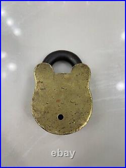 ANTIQUE Old Very Rare CHUBB London Brass Lock KING? With original key