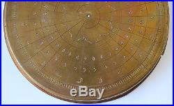 ANTIQUE RARE Brass PERSIAN ASTROLABE ASTRONOMY TRAVEL INSTRUMENT Very Good Cond