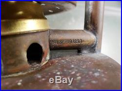 ANTIQUE brass ROSS Carriage Heater Tubular lantern VERY UNIQUE 1893 patent RARE