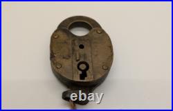 ANTIQUE heavy large brass S R (Southern Railway) Padlock 1909 VERY RARE