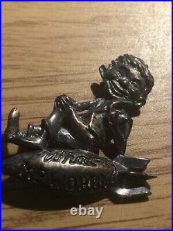 Alfred E. Neuman on a Bomb Brass Pin Mad Magazine Very Rare