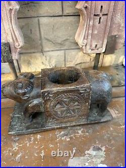 Ancient Old Brass Hand Carved Beautiful Very Rare Sheep Figure Juicer 1800's