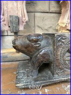 Ancient Old Brass Hand Carved Beautiful Very Rare Sheep Figure Juicer 1800's