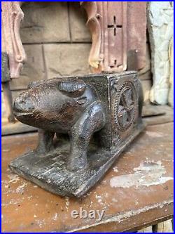 Ancient Old Brass Hand Carved Beautiful Very Rare Sheep Figure Juicer 1800's