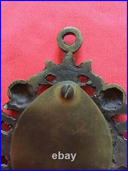 Ancient brass relic of Saint Rita from the clothes very rare 1930th Italy