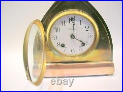 Ansonia C. 1900's Very Rare Brass Clock 8 3/4 Tall Complete-need Some Service