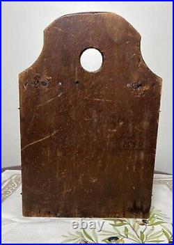 Antique 1700s 18th C Clock Movement Wood & Brass SIGNED 1740 Very Rare