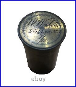 Antique 1800s W Wales Fort Lee NJ Brass Microscope Lens 1/10 + Case Very Rare