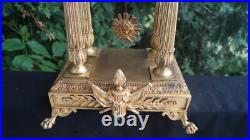 Antique 1855 French Gilt Bronze Japy Freres Mantle Clock VIDEO VERY RARE READ