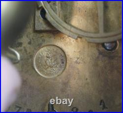 Antique 1855 French Gilt Bronze Japy Freres Mantle Clock VIDEO VERY RARE READ