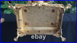 Antique 1855 French Gilt Bronze Japy Freres Mantle Clock VIDEO VERY RARE READ