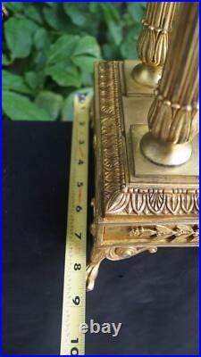Antique 1855 French Gilt Bronze Japy Freres Mantle Clock VIDEO VERY RARE READ