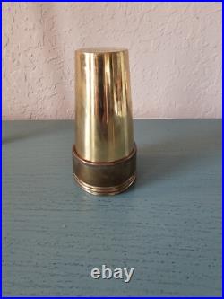 Antique 1912 Set Of (6) Brass Thermos Cups WithOriginal Locking Ring-Very Rare