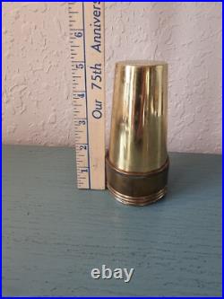 Antique 1912 Set Of (6) Brass Thermos Cups WithOriginal Locking Ring-Very Rare