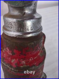 Antique 1917 Elkhart Brass Fire Hose Nozzel 13.5' With Coupler. 1146L Very Rare