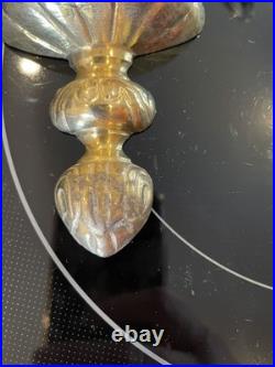 Antique Art Nouveau Brass Candle Sconce 1960s Very Rare