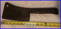 Antique BRIDDELL Meat Cleaver Solid Steel 15Very Rare Brass Rivets Pre-war