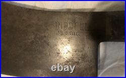 Antique BRIDDELL Meat Cleaver Solid Steel 15Very Rare Brass Rivets Pre-war