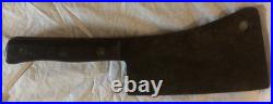 Antique BRIDDELL Meat Cleaver Solid Steel 15Very Rare Brass Rivets Pre-war