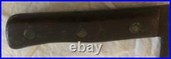 Antique BRIDDELL Meat Cleaver Solid Steel 15Very Rare Brass Rivets Pre-war