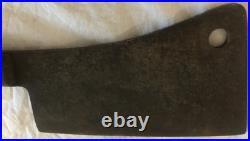Antique BRIDDELL Meat Cleaver Solid Steel 15Very Rare Brass Rivets Pre-war