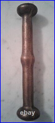 Antique Brass 3 Handle Mortar & Pestle 4 lbs 11 oz. 4 Tall Very Rare