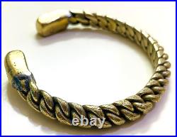 Antique Brass Bracelet, Hand Made, Luxury, Golden Color, Very Rare