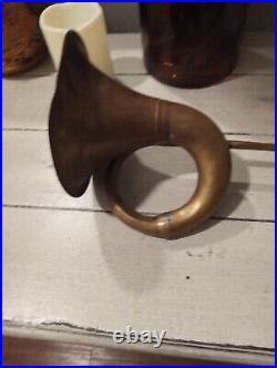 Antique Brass Bulb Horn Vantage Very Rare
