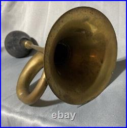 Antique Brass Bulb Horn Vintage Very Rare