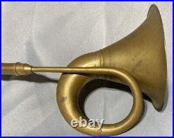 Antique Brass Bulb Horn Vintage Very Rare
