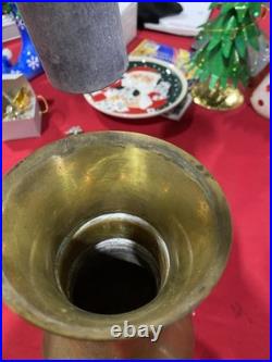 Antique Brass Church Vase 12 Inch Tall Vintage Very Collectible Item Rare Item