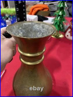 Antique Brass Church Vase 12 Inch Tall Vintage Very Collectible Item Rare Item