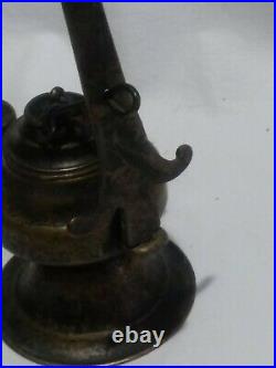 Antique Brass Hanging Oil Lamp, Very Rare. B24