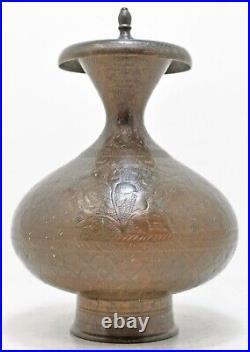 Antique Brass Surai Ewer Wine Serving Pot Original Old Very Rare Early Piece