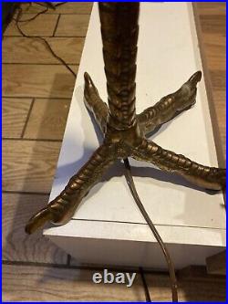 Antique Bronze Ostrich Bird Leg Lamp P. E. Guerin 1850-1899 Very Rare Piece