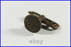 Antique Bulgarian Personal Brass Seal Stamp Folding Very Rare