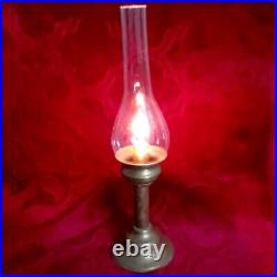 Antique Candle Lamp Very Rare Vintage Made Brass -Copper Old 1920-1960's/14.8 in